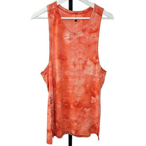 Lululemon Mens  Always Agile Tank Spray Dye Orange Size